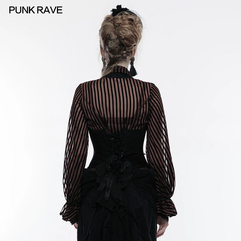 WY-838SYF Mystic Gothic Embossed Shirt with Intricate Baroque Design - Image 3