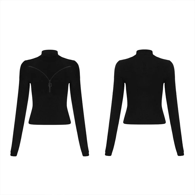 OPT-449TCF Zipper sexy bottom T-shirt - Image 5